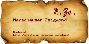 Marschauser Zsigmond névjegykártya